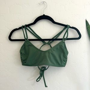 TARGET ribbed green bikini top